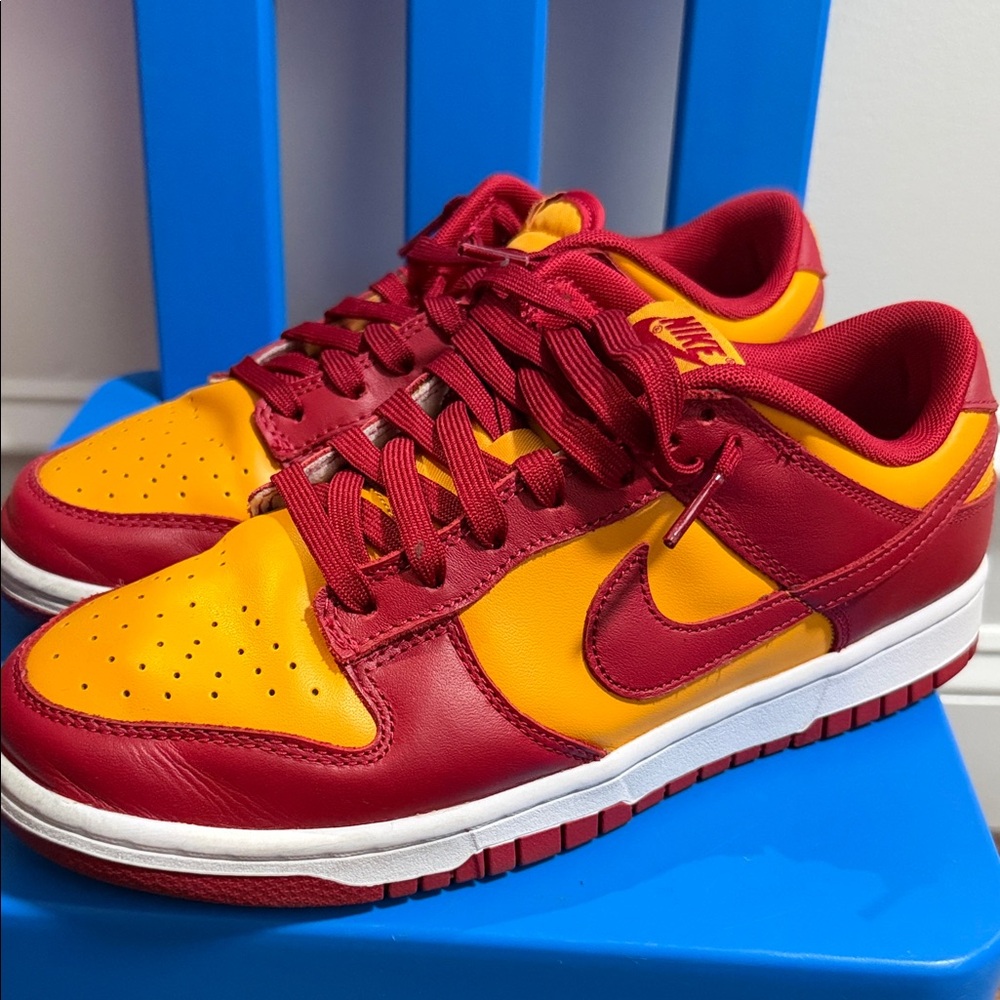 Nike Kids Red and Orange Sneakers used as is Size 8